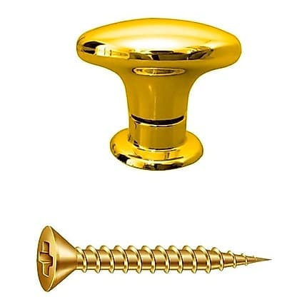 Kit Com 10 Puxador Oval Dourado Grande Com Parafusos Armário Gaveta Completo