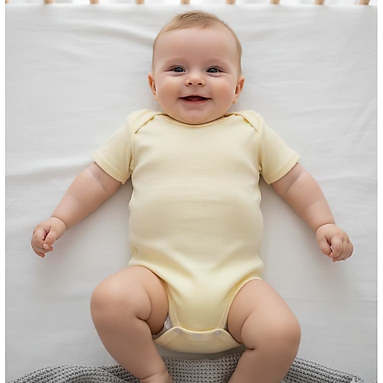 Body Bebê Manga Curta Canelado Algodão Macio Roupa Bebe  RN ao G Menino Menina Enxoval Básico