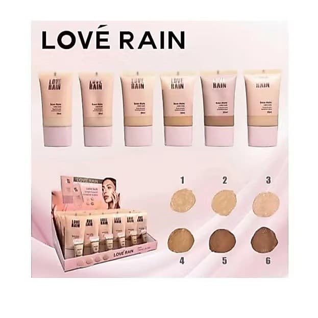 Base Líquida Mate Love Rain - Alta Cobertura e Longa Duração