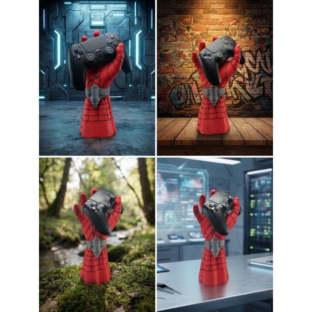 Suporte Apoio Para Controle Videogame Tema Homem Aranha Spider-man Ps4 Ps5 Xbox Gamer