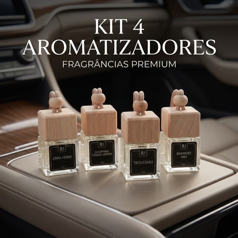 KIT 4 AROMATIZADORES DE CARRO PREMIUM 🚗✨ |4 FRAGRÂNCIAS SOFISTICADAS