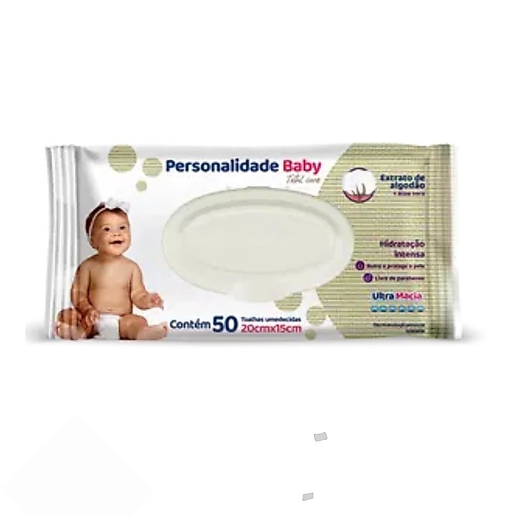 Toalhas Umedecidas Personalidade Baby Total Care 50 Uni 20x15
