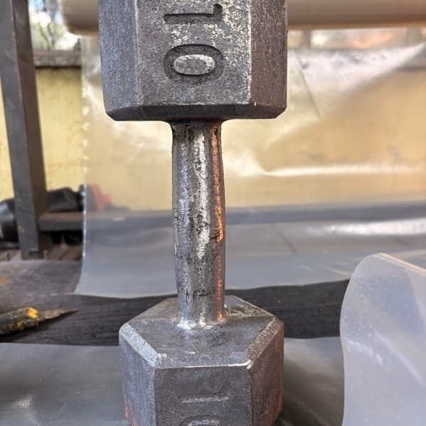 HALTER SEXTAVADO 10KGS UNIDADE SEM PINTURA OU BORRACHA TREINO EM CASA ACADEMIA CROOSFIT FISIOTERAPIA