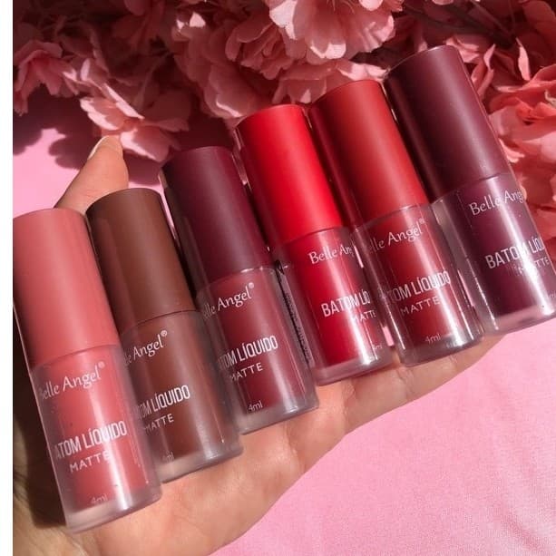 Batom Matte Líquido Belle Angel Com Alta Pigmentação E Acabamento Matte Para Fixação Longa Duração