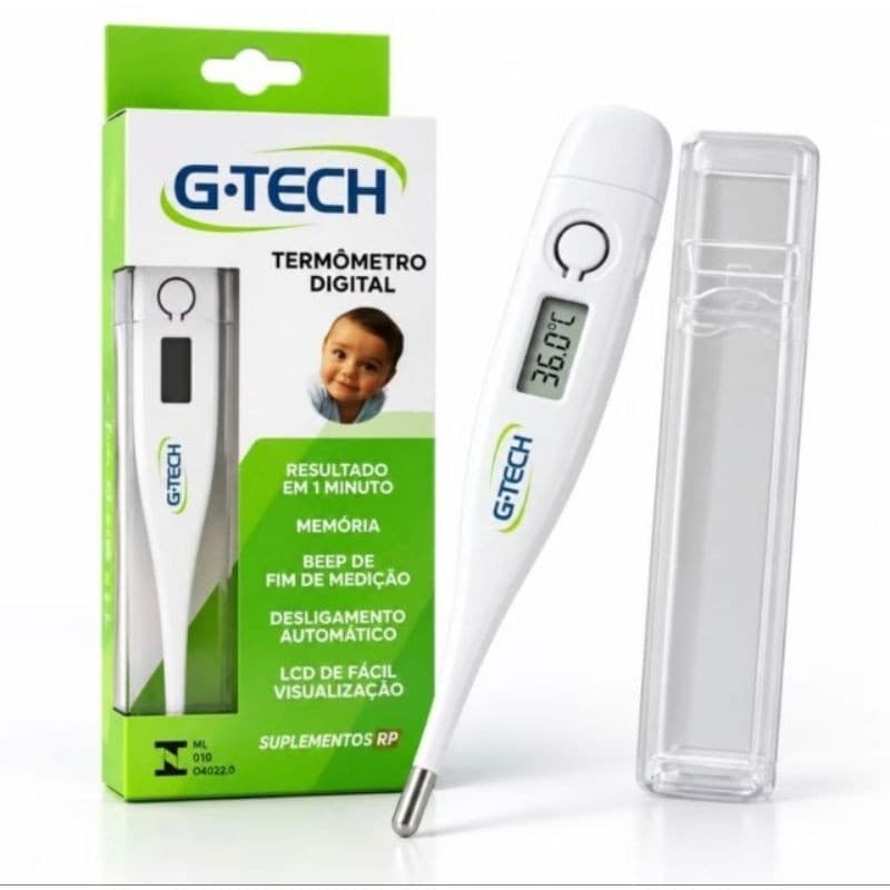 Termômetro Digital G-Tech TH1027 – Leitura Rápida e Precisa, Display LCD e Desligamento Automático