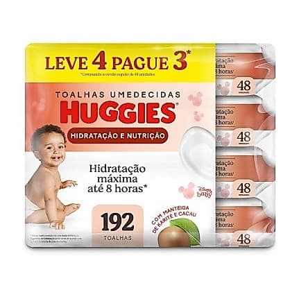 Lenços Umedecidos Huggies Hidratação e Nutrição Leve 4 Pague 3