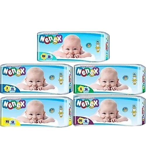 Fraldas Descartáveis Nenex- RN / P / M / G / XG / XXG  BARATO