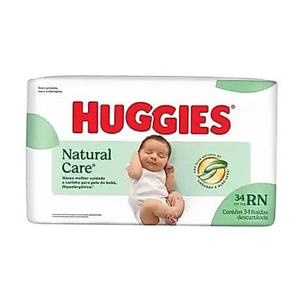Fralda Huggies Natural Care Disney Baby RN 34unds