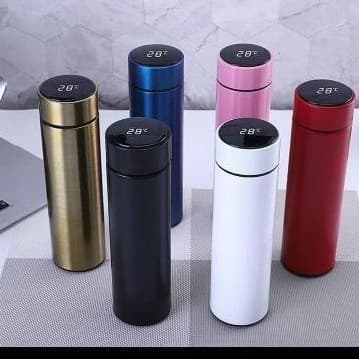 Garrafa Térmica Em Aço Inox Com Termômetro Digital Led 500ml