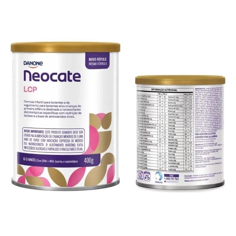 Leite Neocate LCP Fórmula Infantil Em Pó 400g Danone