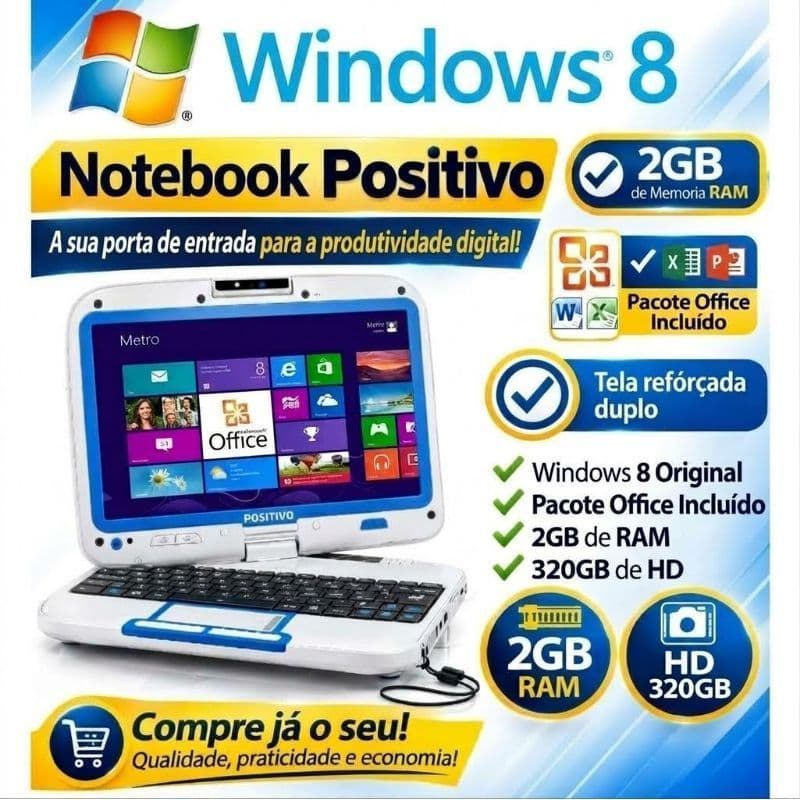 Notebook com word, Excel e PowerPoint completo.