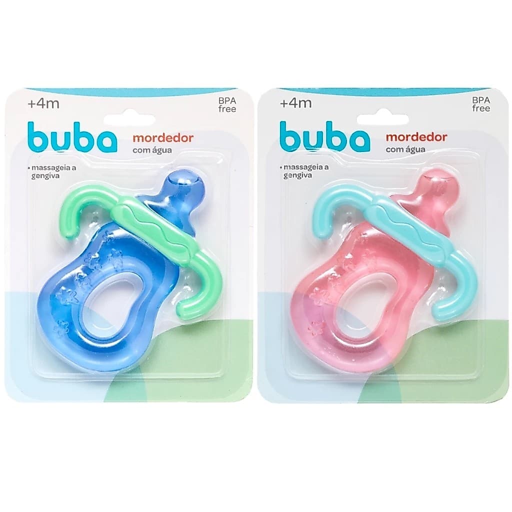 Mordedor Buba Para Bebê Com Água Massageador De Gengiva Gelado Maozinha Bebe Baby Mamadeira Banana