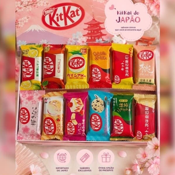 KitKat Japonês Importado 🇯🇵🍫 Kit com 12 Sabores Variados | 11,6g cada