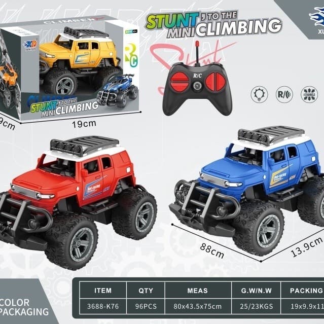Carrinho infantil de controle remoto  - Toyota Jeep Controle Remoto - 4 canais - Off Road