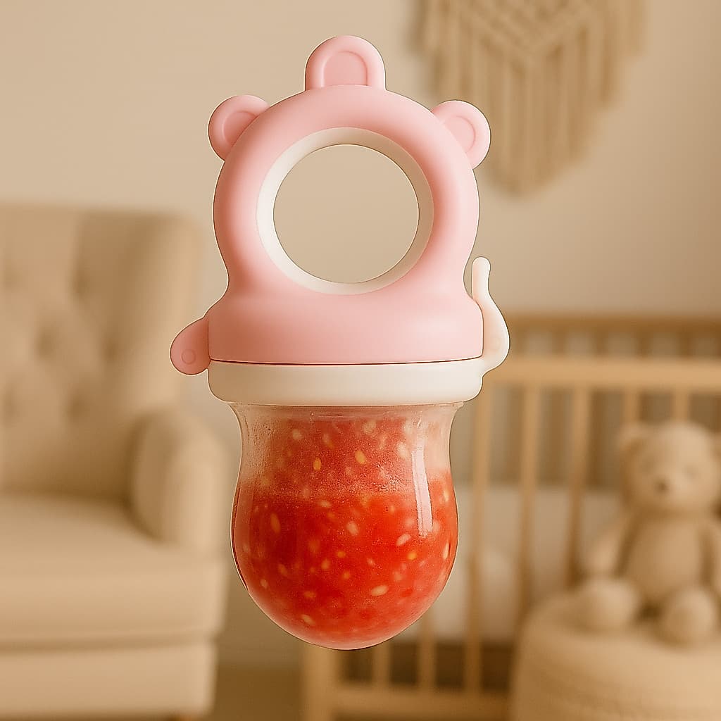 Porta Fruta Chupeta Alimentação Silicone Bebê BPA Free