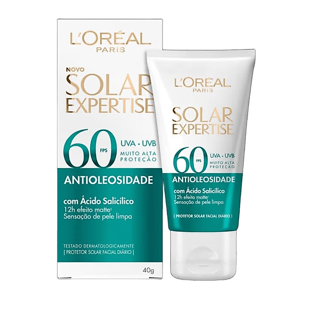 L'Oréal Paris Solar Expertise Antioleosidade FPS 60 - Protetor Solar Facial 40g