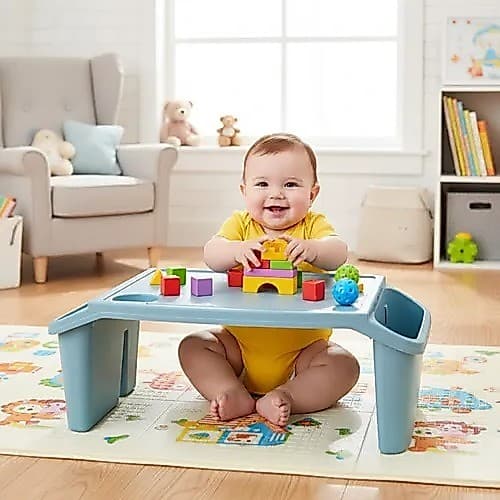 Mesa Mesinha Infantil Multiuso Para Atividades, Alimentação, Diversão. Desenhar, Pintar e Brincadeiras 56x30x22,5 Cm
