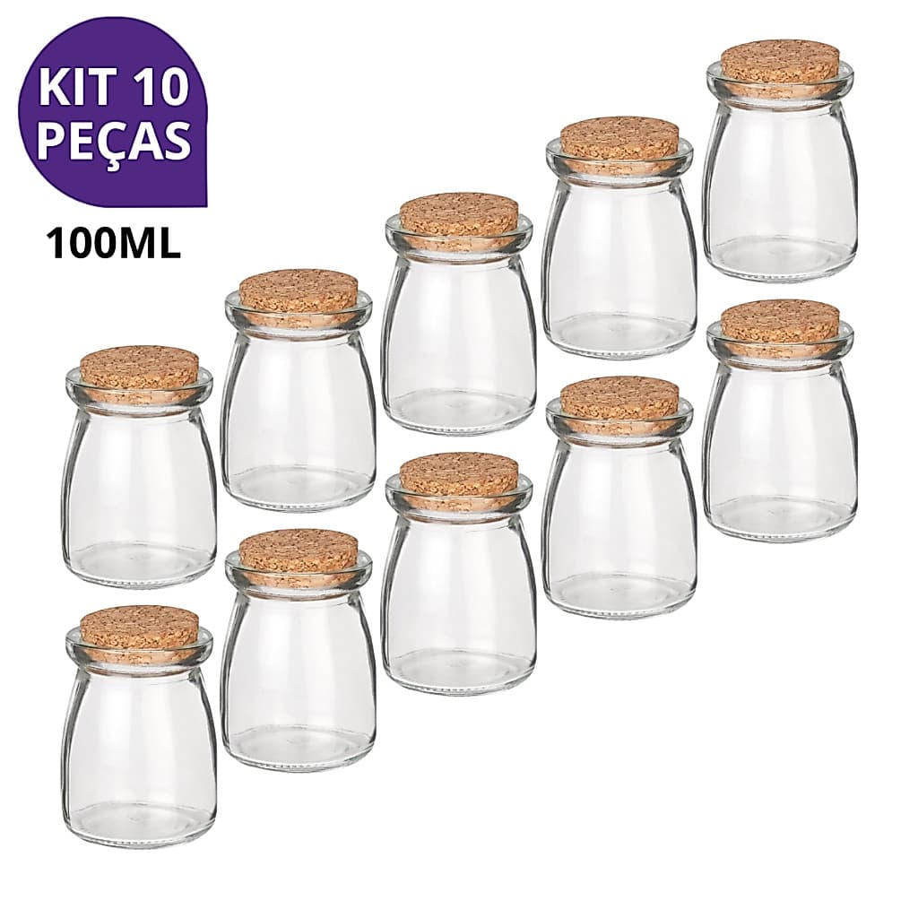 Organizador de Temperos com 10 Potes de Vidro 100ml - Kit Completo para Cozinha