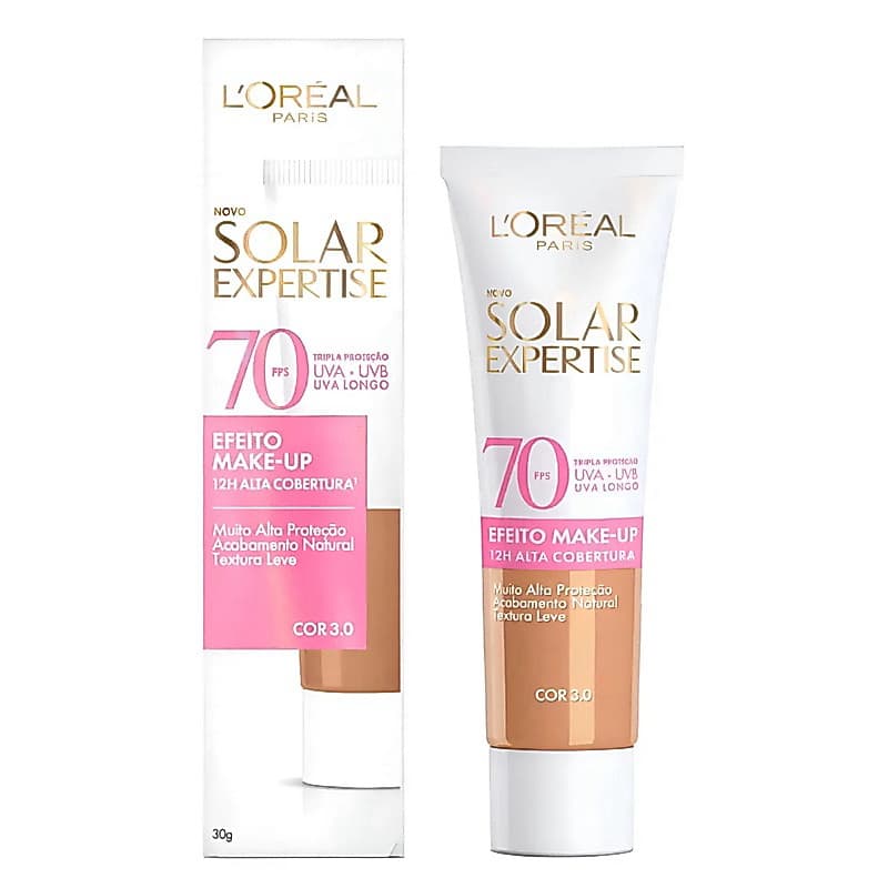 Protetor Solar L'oréal Cor 3.0 Paris Expertise Efeito Make-up Fps70  30g