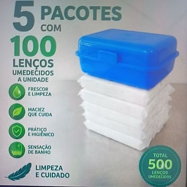 Toalhas Umedecidas Infantil 500 Unidades com Maleta - Higiene e Cuidados Pessoais