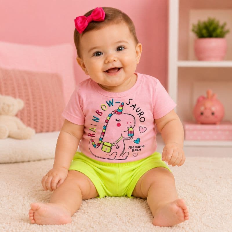 conjunto infantil menina ,roupa infantil menina,roupa bebê menina,conjunto verão