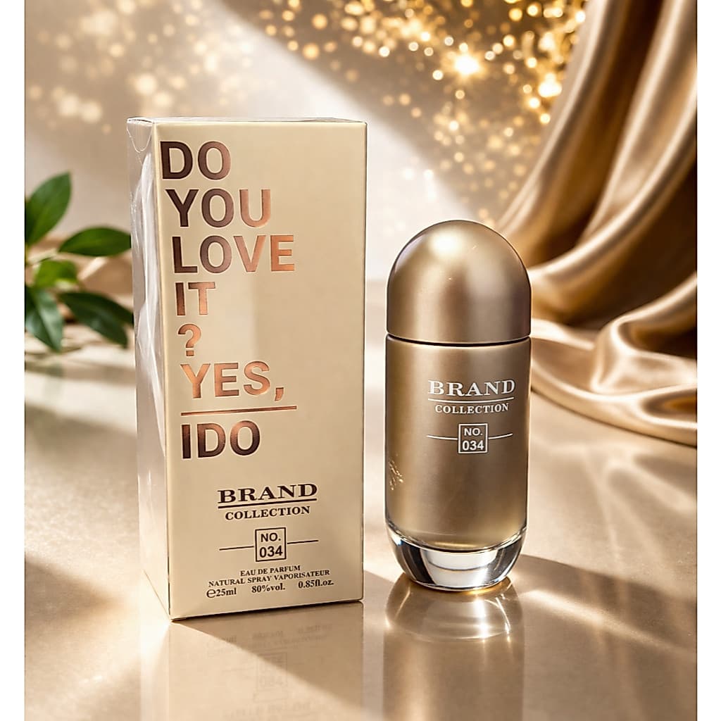 Perfume Brand Collection Nº034 Feminino 25ml  Fragrância Importada Alta Fixação Elegante Sofisticado
