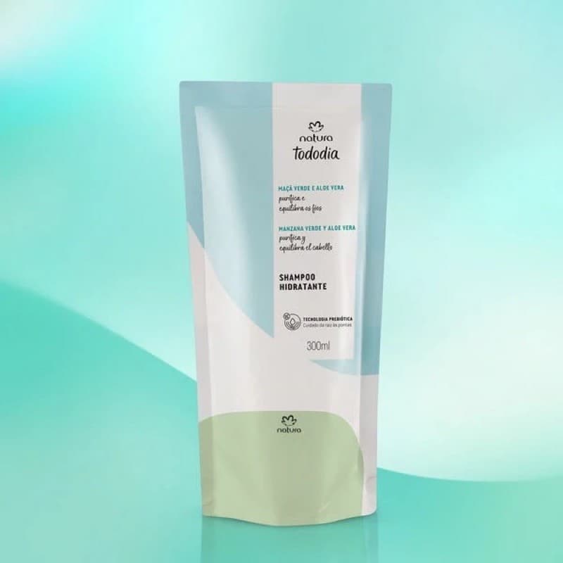 Refil Shampoo Hidratante Natura Tododia Maçã Verde e Aloe Vera