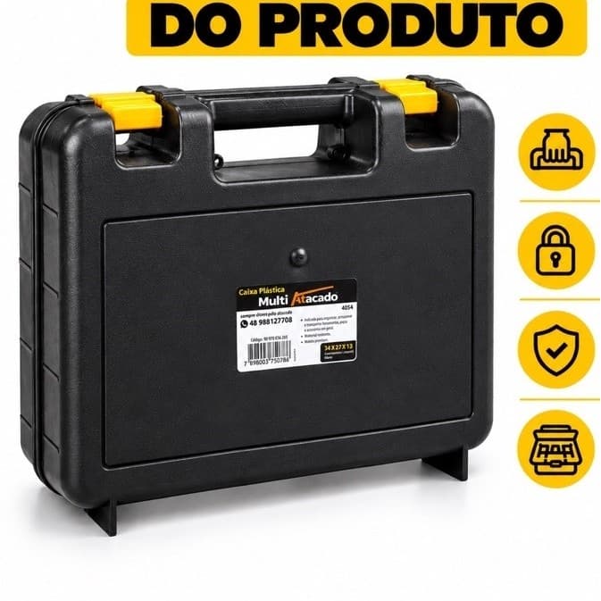 Maleta De Ferramentas Caixa organizadora de ferramentas  Maleta com trava presente pai Estojo para furadeira