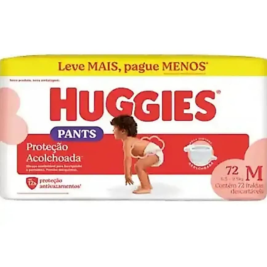 Fralda Huggies Supreme Care Roupinha M 72 Unidades