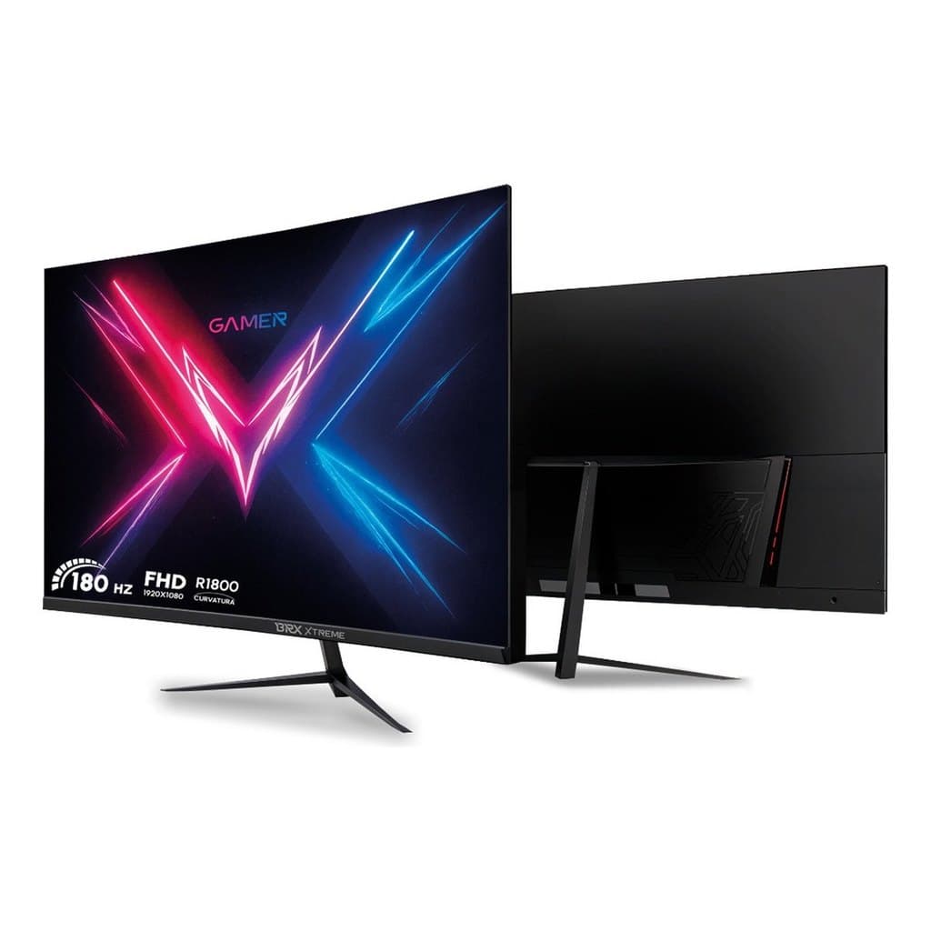 Monitor Gamer 24 Polegadas Curvo 180Hz Full HD Painel VA BRX MCBRXX24B18H 5ms HDMI DisplayPort