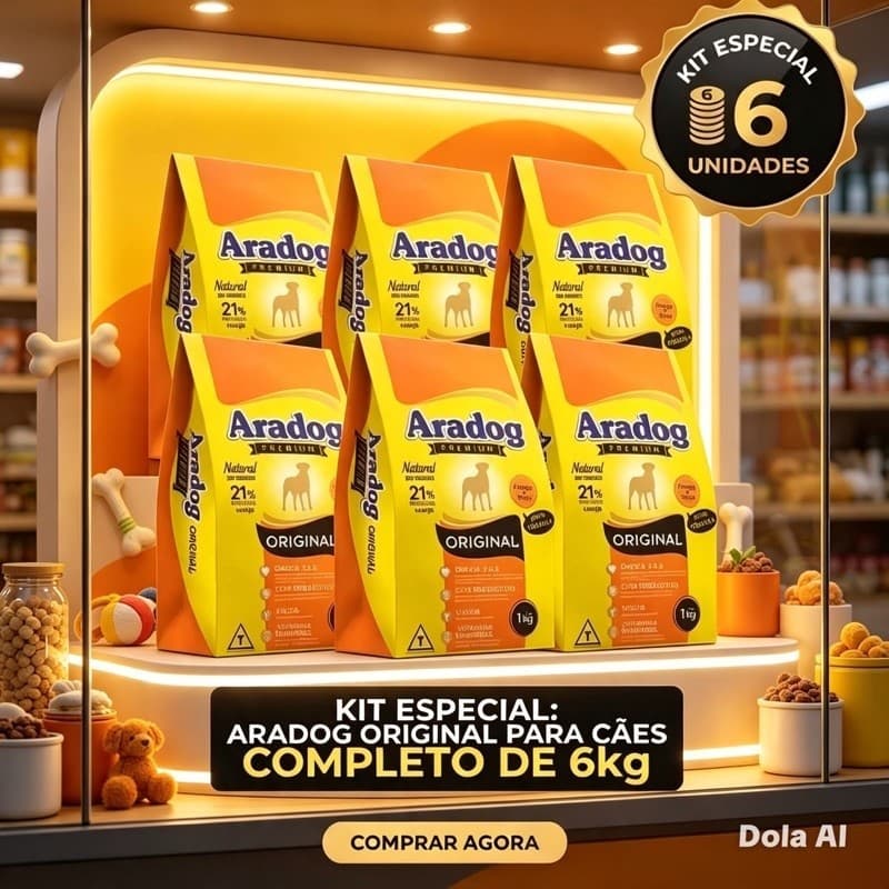 Ração para cachorro kit com 6 UN premium