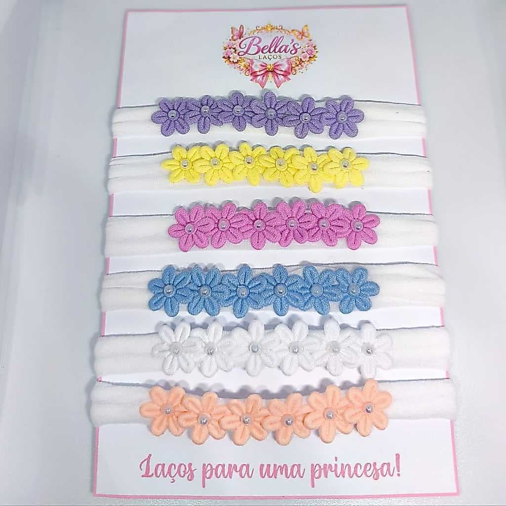 Kit 6 Faixas Recém nascido/RN/Faixa de Bebê/Tiara /Roupinhas para Bebê menina/ Bolsa Maternidade/Enxoval/Mêsversario