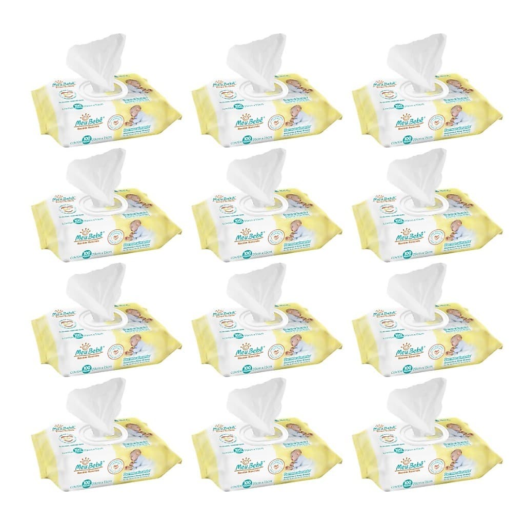 Toalha Umedecida Meu Bebê RN Dermocalmante 1200 Folhas (12undX100fls)