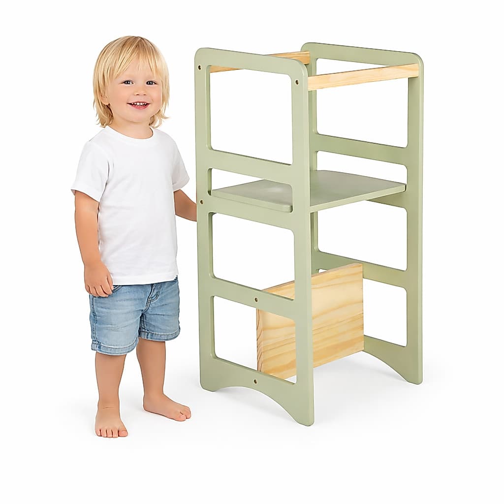 Torre De Aprendizagem Montessoriana Regula Altura 4x1 Criança Educativa Desenho