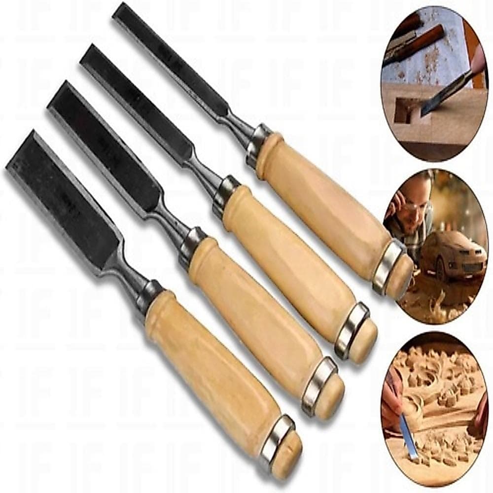 KIT FORMAO 4 PECAS ARTESAO ENTALHAR MADEIRA ESCULPIR FERRAMENTA PROFISSIONAL COMPLETO