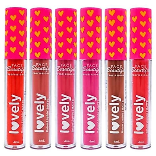 BATOM LIQUIDO MATTE LOVELY FACE BEAUTIFUL 4ML- ESCOLHA SUA COR- CORES 07,08,09,10,11,12