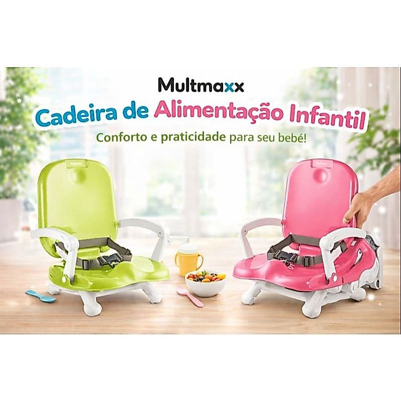 Cadeira De Alimentação Infantil Cadeirinha Portátil Compacta Abre e Fecha Bebê Dobravel Multmaxx