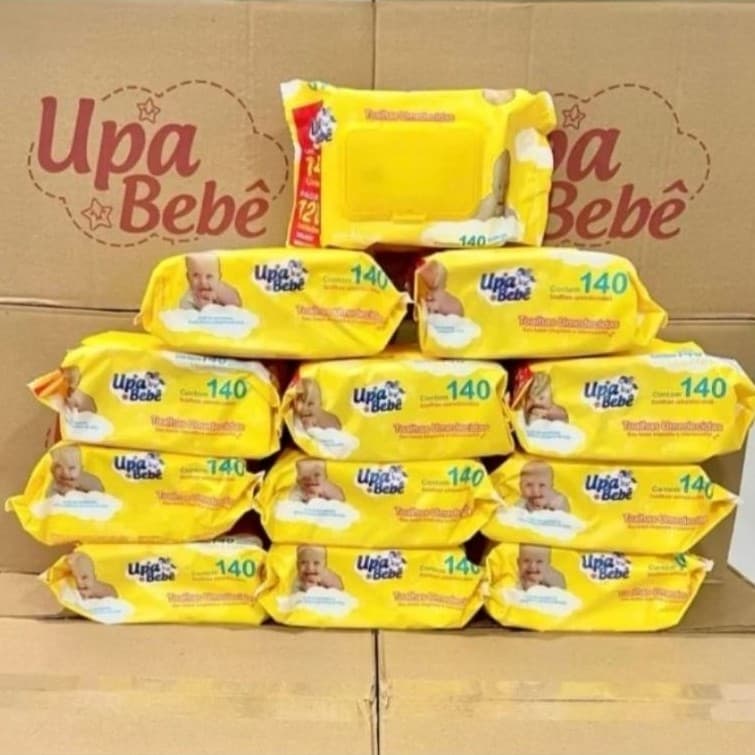 840 Lenços Umedecidos Upa Bebê 6 Pacotes com 140 Unidades Cada Toalhinhas Bebê Higiene Infantil
