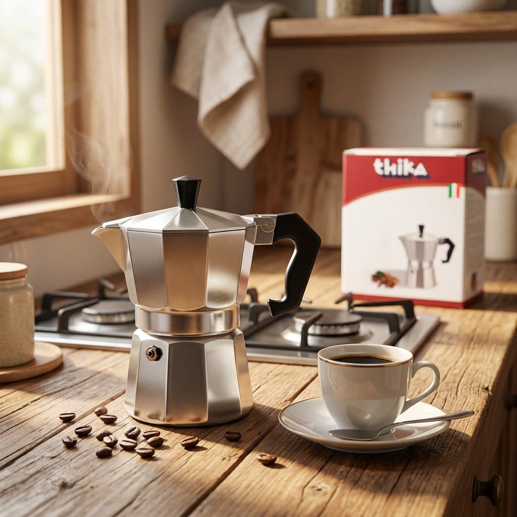 Cafeteira Italiana 3 Xícaras Aço Inox Café Expresso Fogão Gás