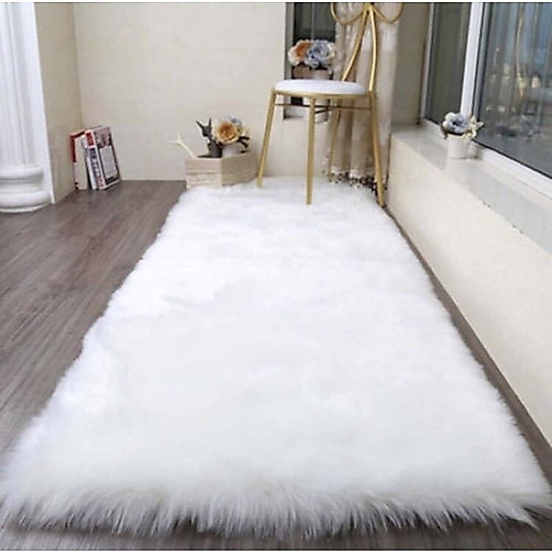 (Ref:JY-25)Tapete passadeira (120x60cm)pelúcia premium pelo alto 7cm macio luxo para decoração, quarto,sala,corredor,escritório,antiderrapante