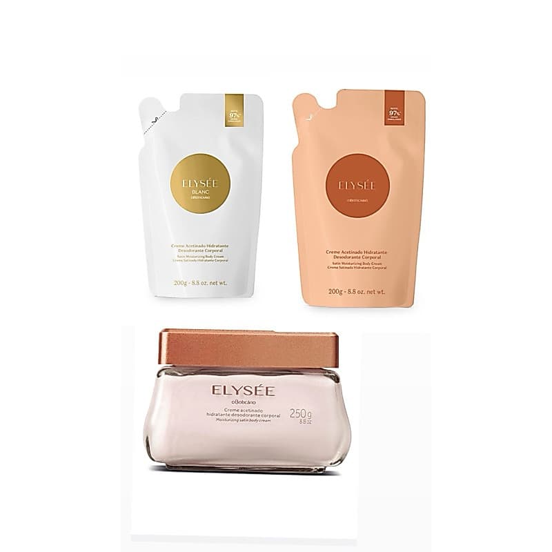 Creme Acetinado Hidratante Desodorante Elysée, 250ml