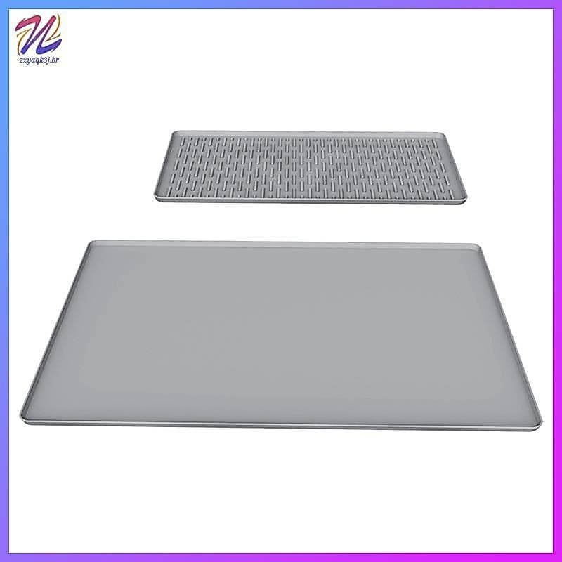 Sob A Cafeteira Máquina De Café Expresso Silicone Esteira 40x60CM Tapete De Barra Antiderrapante Com Prato Removível Sec