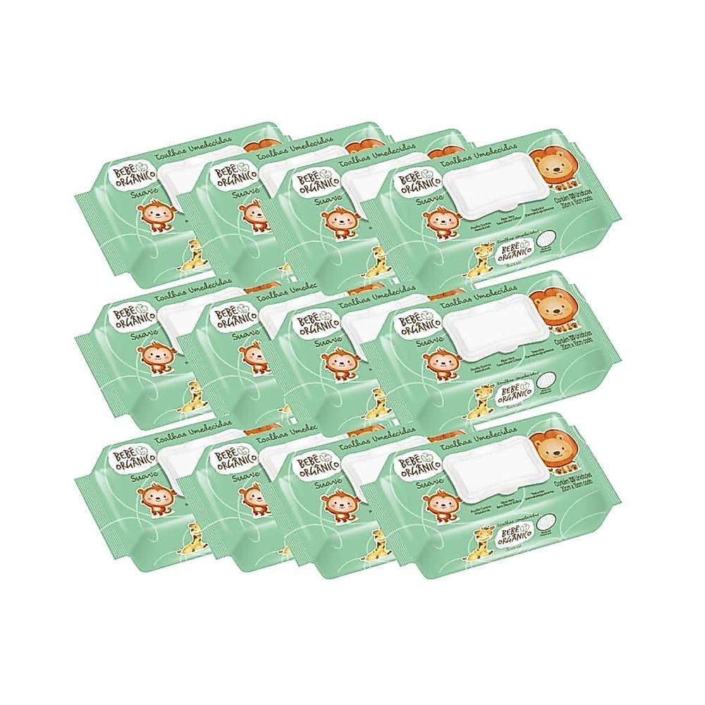 Kit 12 Toalhas Umedecidas Bebe Orgânico