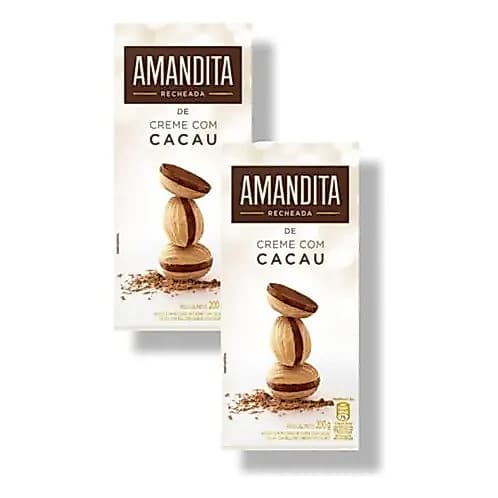 Kit 2 Amandita Wafer com Creme de Chocolate 200g – Importado