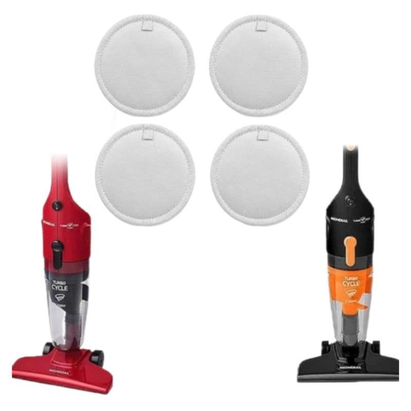 Kit com 4 Filtros Lavável e Reutilizável para Aspirador de Pó Mondial Turbo Cycle AP-35 AP-36