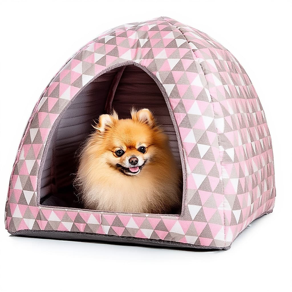 Caminha Cama Pet Casinha 2 em 1 Toca Iglu Grande 45x45 Para Cachorro Gato Shitzu Ilhasa Gatos