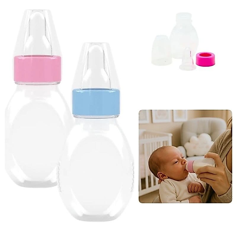 Mamadeira 60 mls Bico Silicone Menino Menina Chuquinha Bebê Recém Nascido Lisa