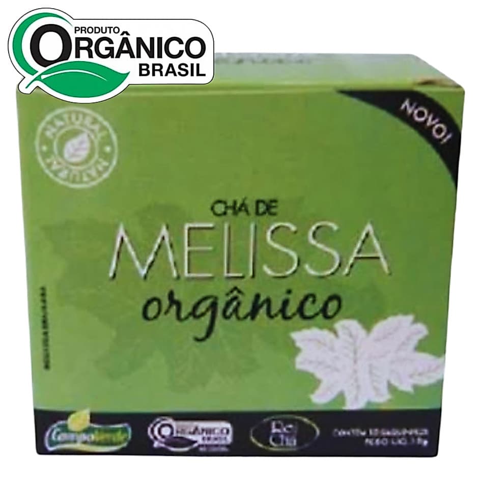 MELISSA Chá orgânico 10 sachês livres de agrotóxico Campo Verde