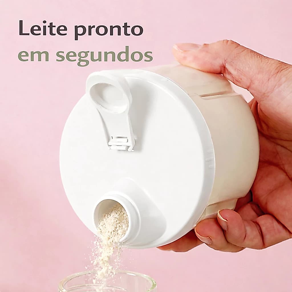 Porta Leite em Pó 3 Divisórias Dosador Bebê Portátil Sem BPA Pote Infantil Prático