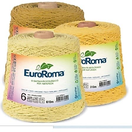 Barbante Euroroma Colorido Fios 6 e 8/600g - Para diversos artesanatos!